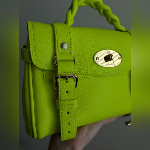 Mulberry Mini Alexa In Neon Yellow - Picture 7 of 16